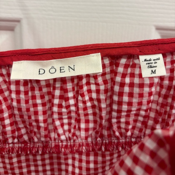 Doen Belline Dress in Rouge La Maddalena Gingham - Picture 4 of 7